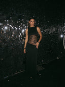 Aaliyah | Women's Backless Lace Sleeveless Maxi Dress