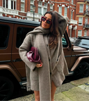 Aria | Women's Oversized Coat with Scarf