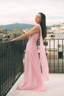 June | Women's Strapless Twisted Bodice Pleated Maxi Summer Dress