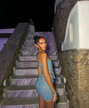 Lauren | Women's Sequin Glitter Two-Piece Denim Set