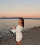 Liz | Women's Off-Shoulder Bodycon Knit Mini Dress