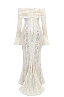Lucy | Women's Lace Off-Shoulder Maxi Summer Dress