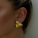 Maya | Women’s Modern Triangle Gold Earrings