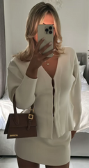 Melisa | Women's Ribbed Long Sleeve Two-piece Set