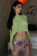Palmer | Women's Off-Shoulder Open Knit Crop Top Cover-Up