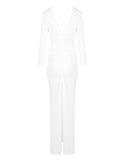 Paulina | Women's Long Sleeve V-Neck Bodycon Maxi Dress