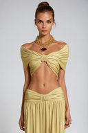 Ramona | Women's Off-Shoulder Ruch Skirt Summer Set