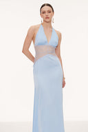 Selene | Women's Lace Plunge Backless Maxi Dress