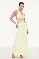 Selene | Women's Lace Plunge Backless Maxi Dress