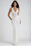 Verity | Women's Halter Neck Corset Maxi Dress
