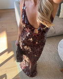 Veronica | Women's Sleeveless Sequin Maxi Prom Dress