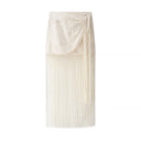 Zariah | Women's Wrap Silhouette Embroidery Fringe Skirt