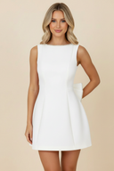 Zoe | Women’s Elegant Sleeveless Bow Back Mini Cocktail Dress