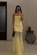 Melody | Women's Strapless Maxi Wedding Guest Dress